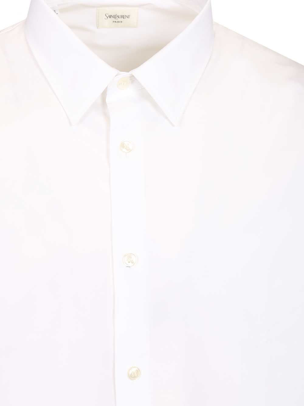 Saint Laurent Saint Laurent Men Cassandre Shirt In Stretch Cotton Poplin