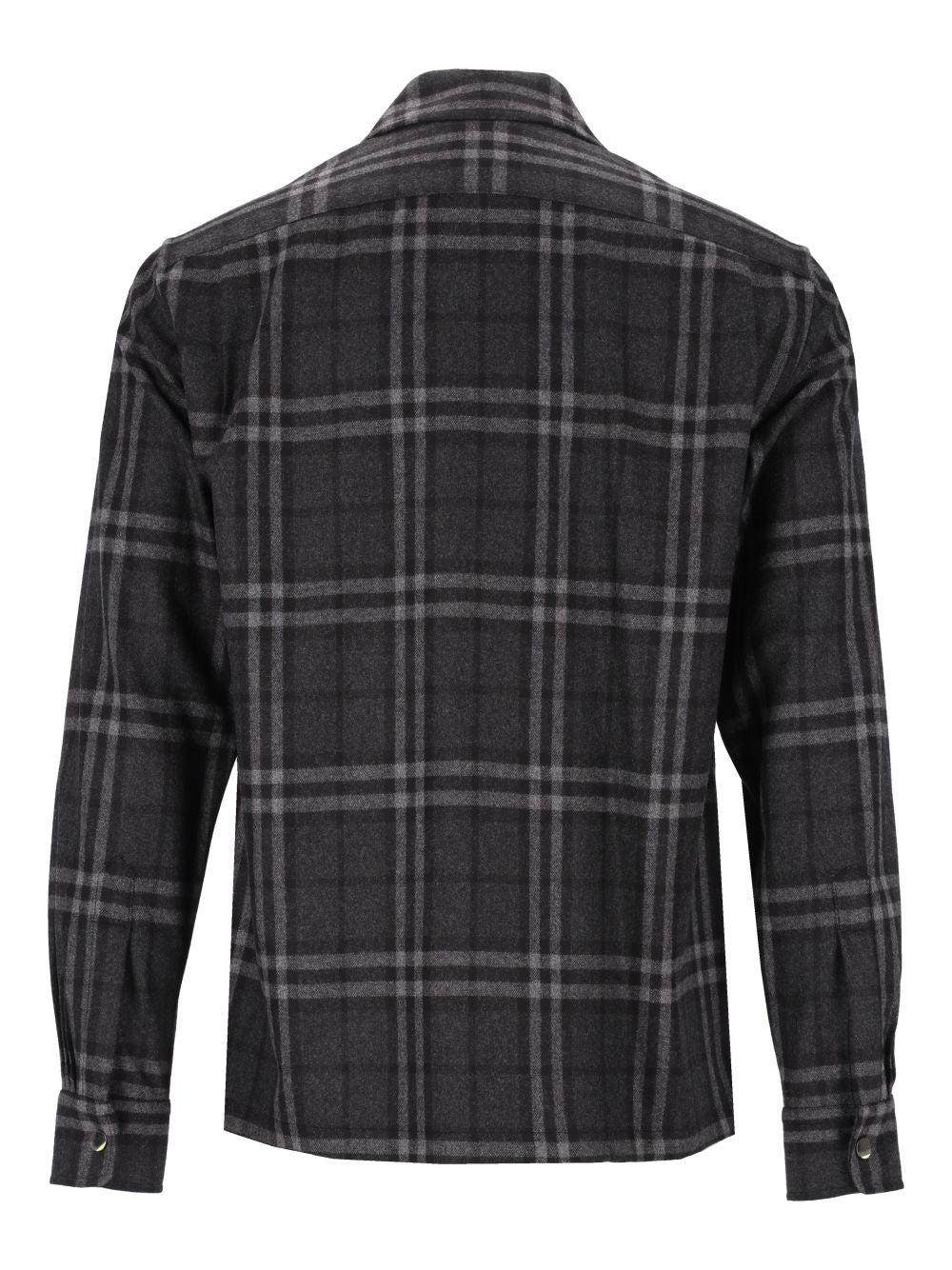 Burberry Men Check Wool And Cashmere Overshirt