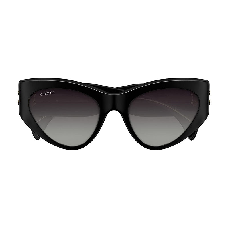 Gucci Sunglasses Cat Eye Full Rim, Black Frame and Grey Gradient Lens GG1704S001