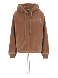 Celine Celine Women Velvet Jersey Hoodie