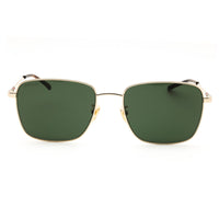 Gucci Sunglasses Square Full Rim, Gold Frame and Green Lens GG2097SK002