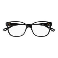 Chloe Eyeglasses Square Full Rim, Shiny Black Frame and Clear Demo Lenses Lens CH0115O001