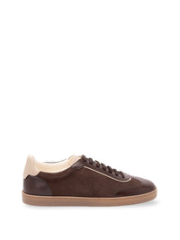 Brunello Cucinelli Men Calfskin And Leather Sneakers