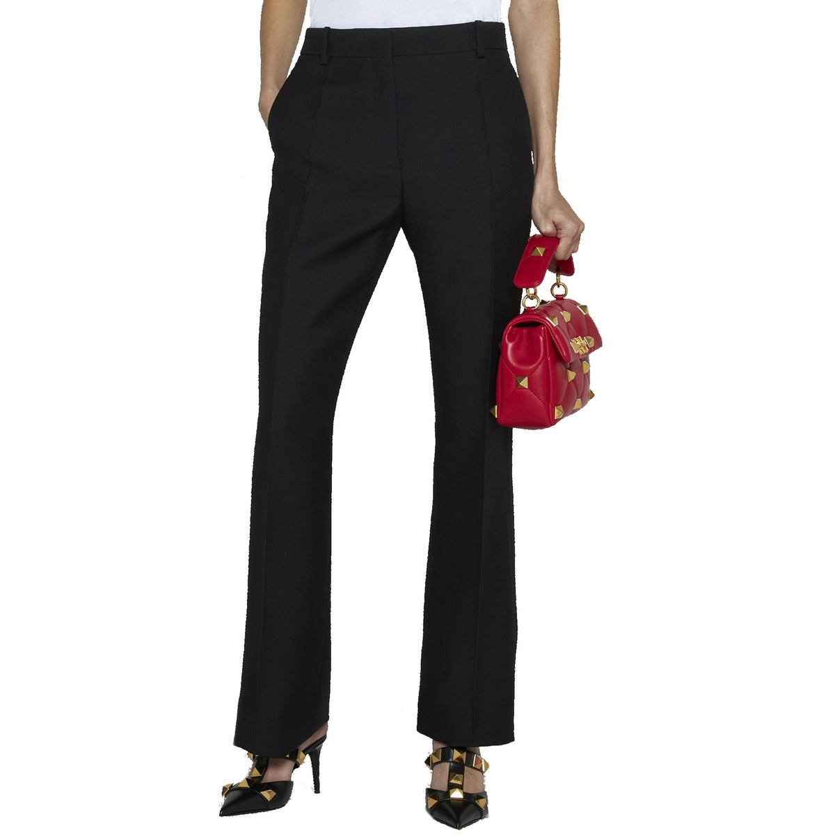Valentino Wool And Silk Trousers Women