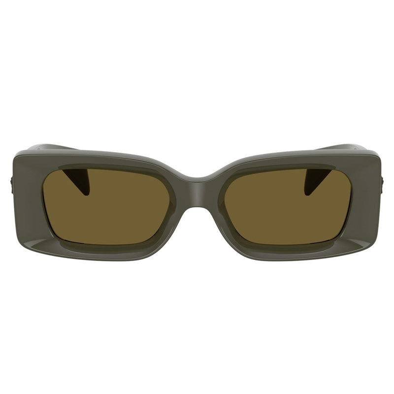 Versace Versace Sunglasses Rectangle Full Rim, White Frame and Dark Grey Lens VE4474U314/87