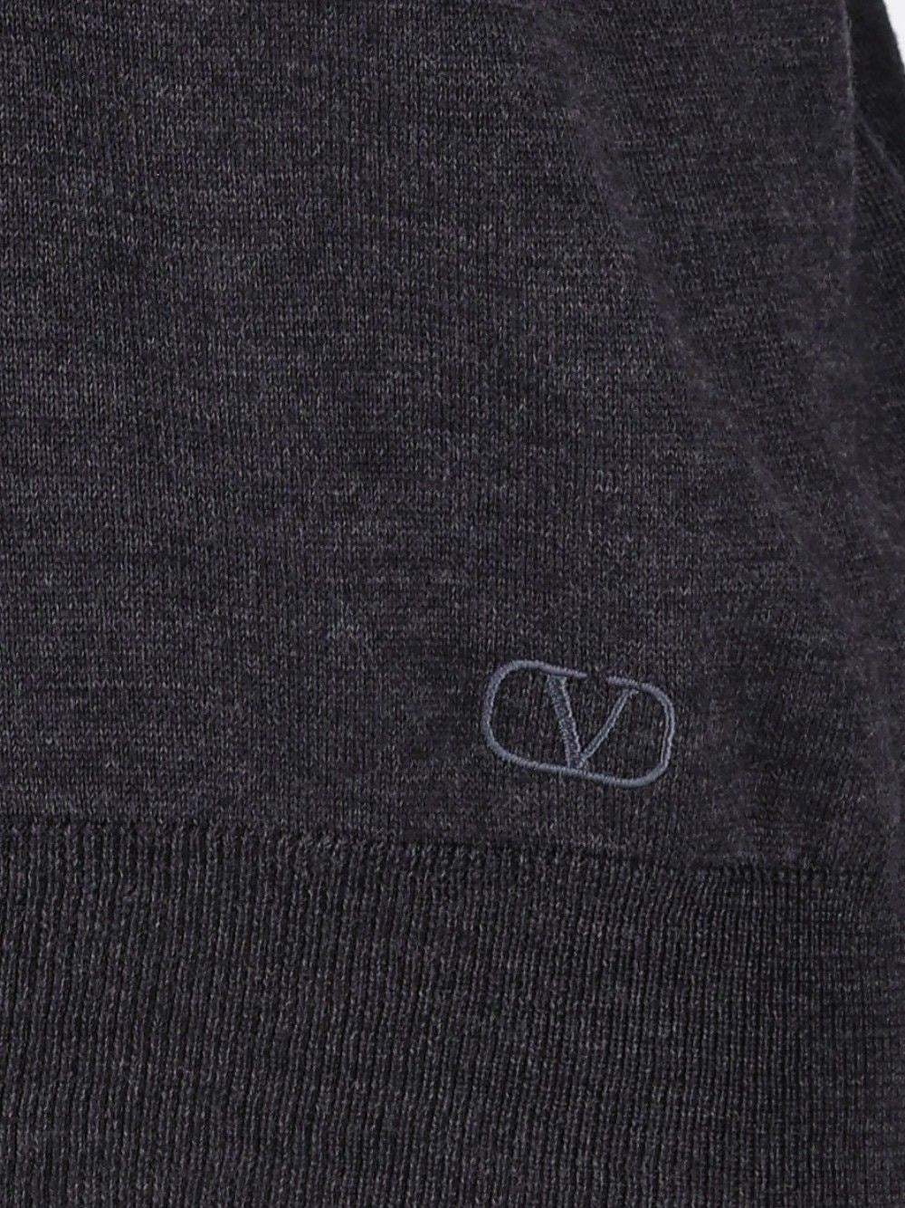 Valentino Garavani Men Wool Knit Polo Shirt