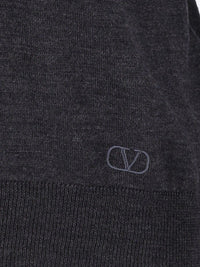 Valentino Garavani Men Wool Knit Polo Shirt