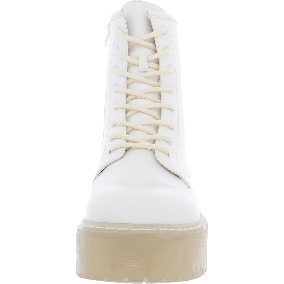 Bettyy Womens Zip Up Round Toe Combat & Lace-up Boots