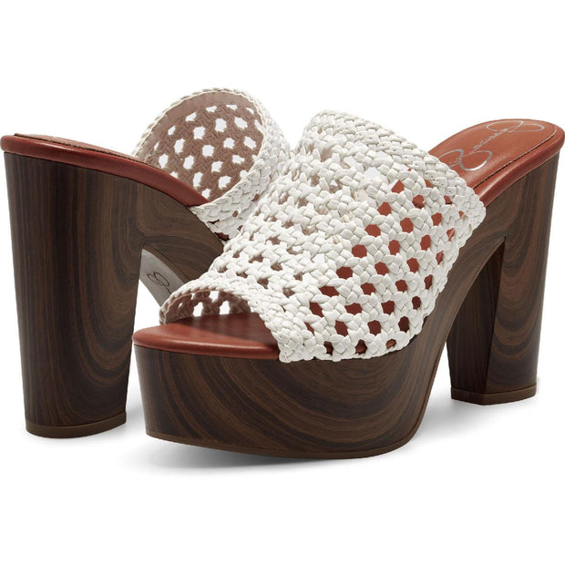 Shelbie 2 Womens Woven Slip On Heels