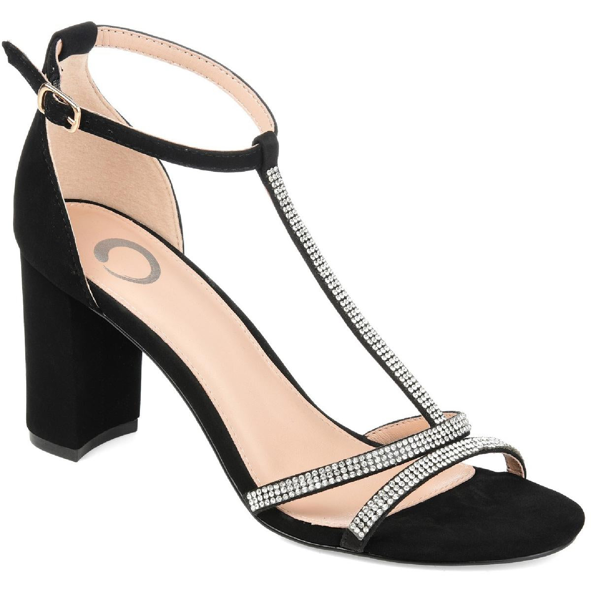 Denali Womens Rhinestone T-Strap Sandals
