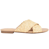 June2 Womens Slip On Flat Slide Sandals