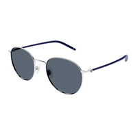Montblanc Sunglasses Square Full Rim, Silver Frame and Grey Lens MB0343SA004