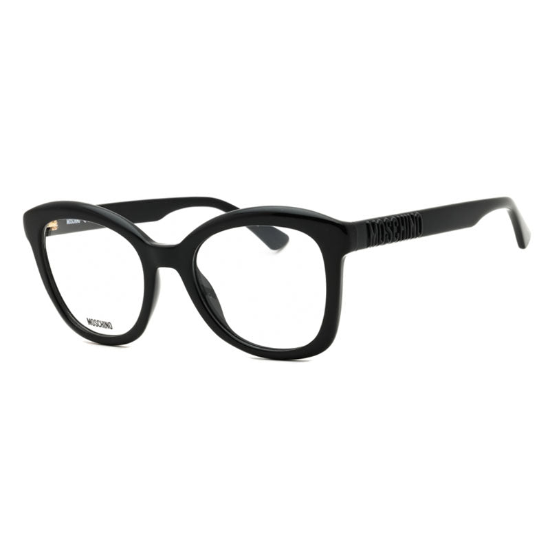 Moschino Eyeglasses Square Full Rim, Black Frame and Clear Demo Lenses Lens MOS636080700