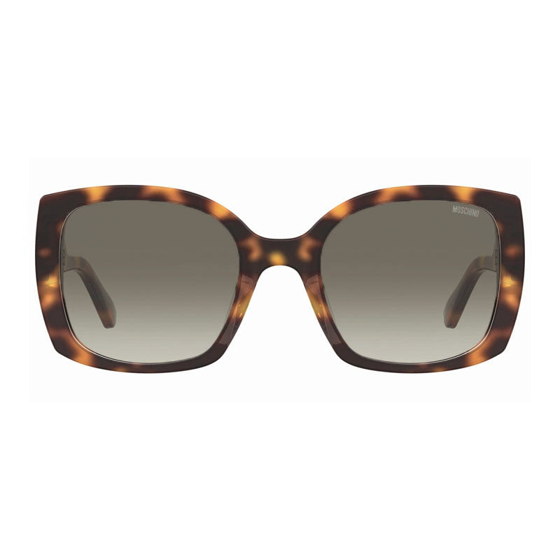 Moschino Sunglasses Square Full Rim, Havana Frame and Brown Gradient Lens MOS124/S005LHA