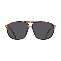Tom Ford Sunglasses Aviator Full Rim, Black/Havana Frame and Smoke Lens FT102605A