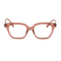 Loewe Eyeglasses Square Full Rim, Shiny Pink Frame and Clear Demo Lens Lens LW50083F072