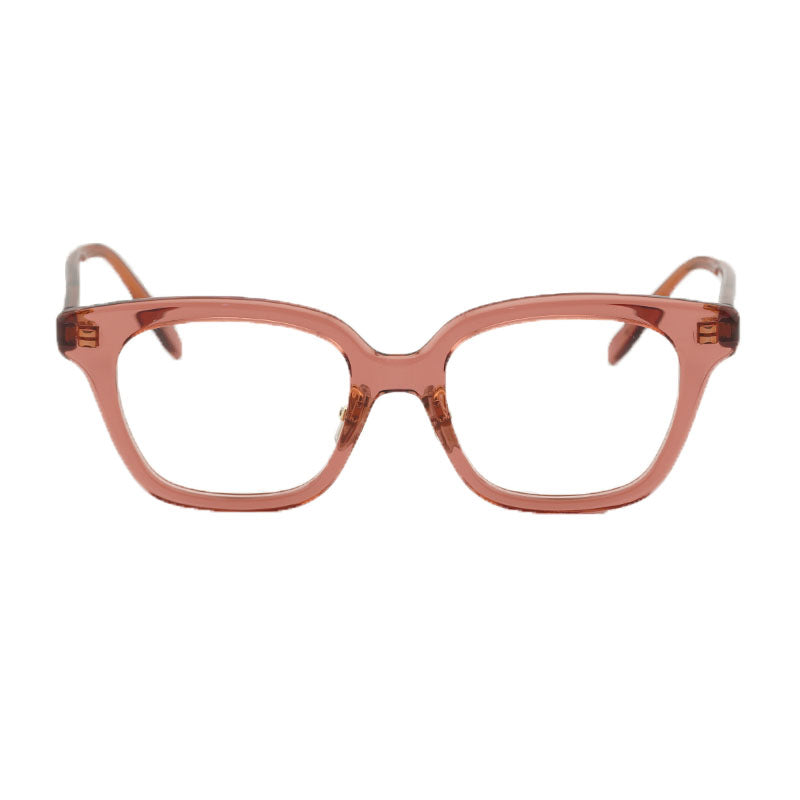 Loewe Eyeglasses Square Full Rim, Shiny Pink Frame and Clear Demo Lens Lens LW50083F072