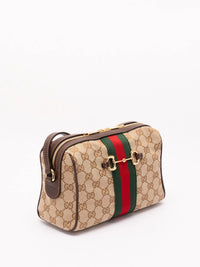 Gucci Gucci Women Horsebit Web Crossbody Bag