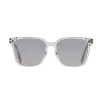 Tom Ford Sunglasses Square Full Rim, Transparent Grey Frame and Smoke Polarized Lens FT0891-K20D