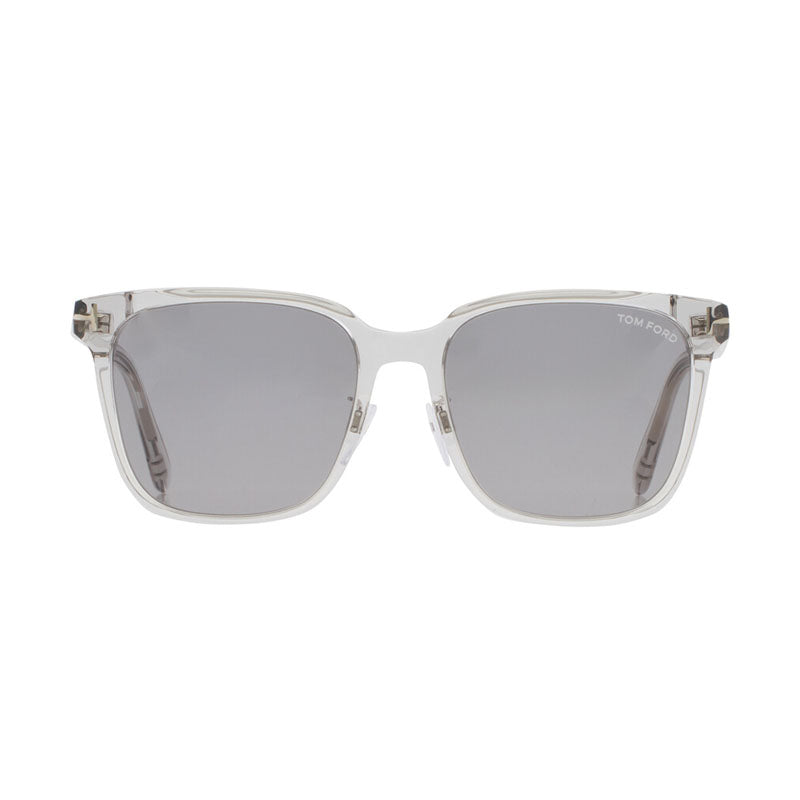Tom Ford Sunglasses Square Full Rim, Transparent Grey Frame and Smoke Polarized Lens FT0891-K20D