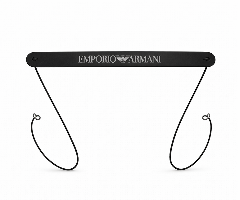 Emporio Armani Black Rubber Eyewear Strap