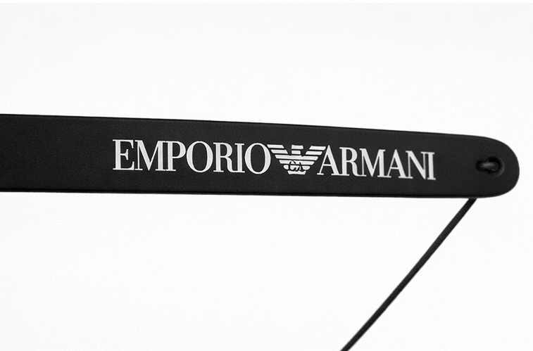Emporio Armani Black Rubber Eyewear Strap