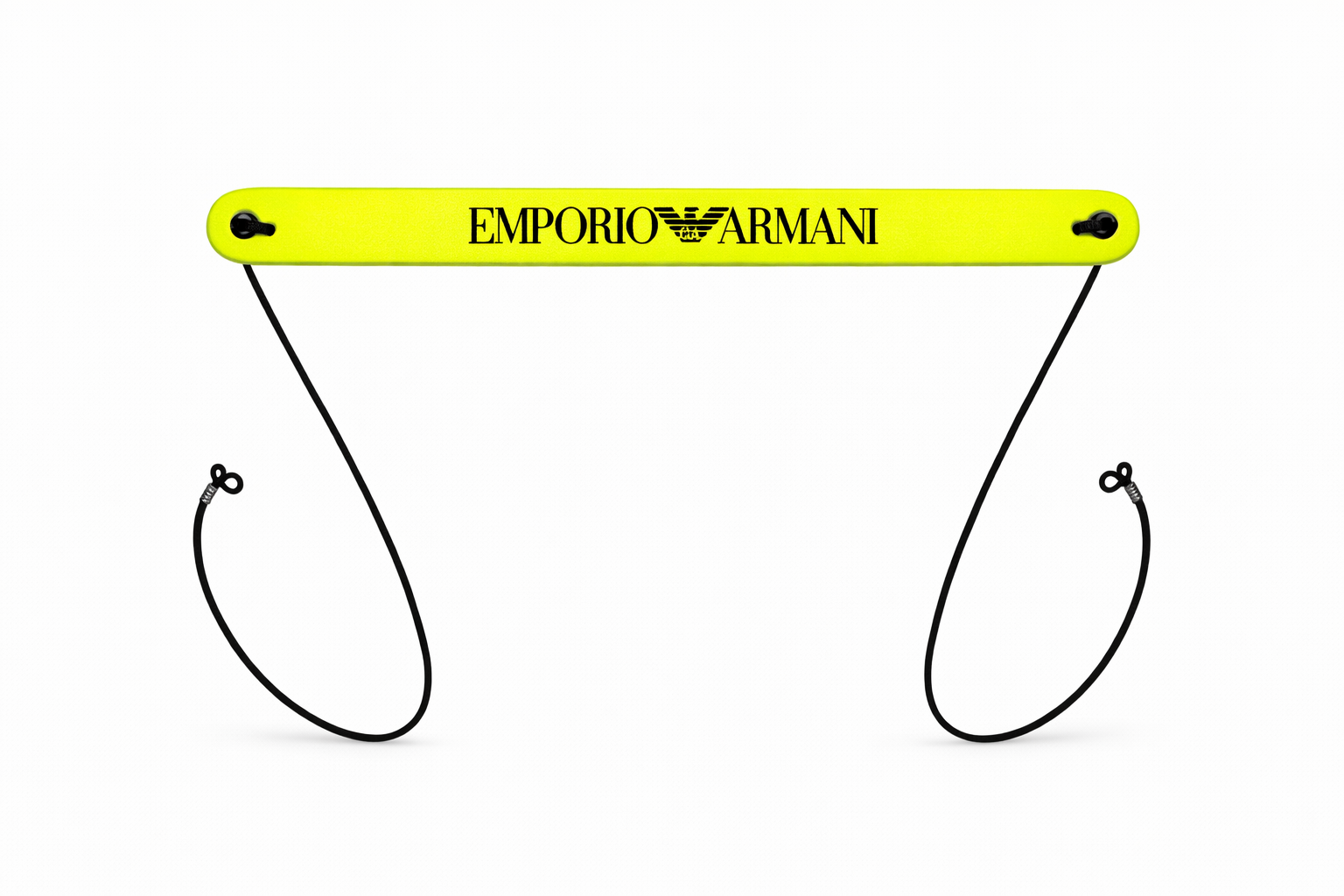 Emporio Armani Neon Yellow Rubber Eyewear Strap