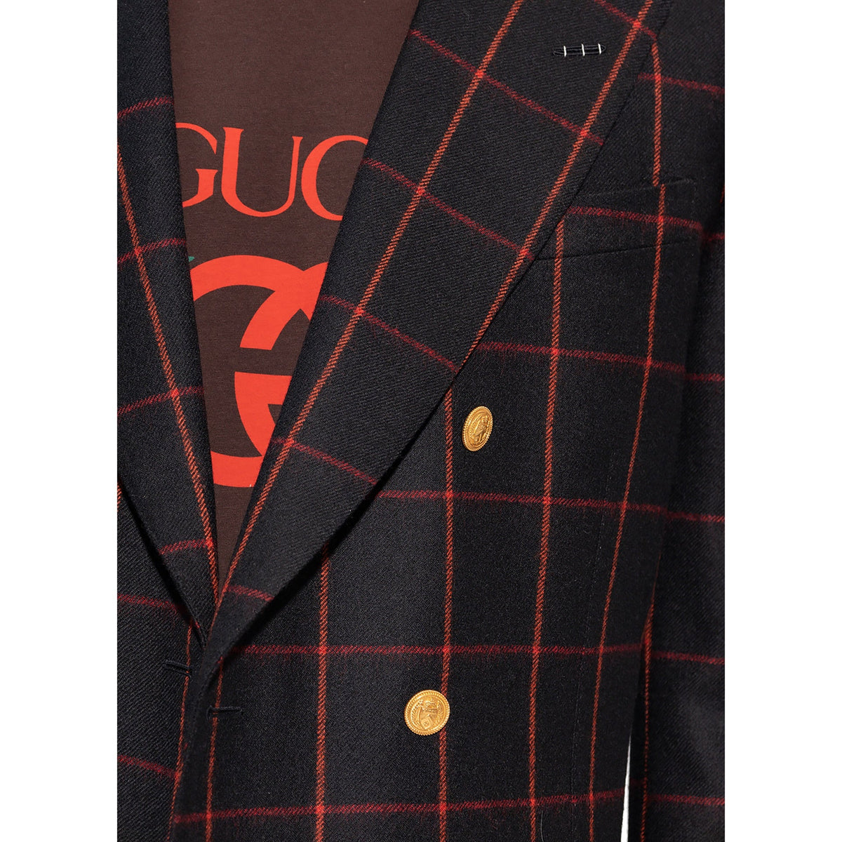 Gucci Wool Checked Blazer Men
