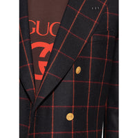 Gucci Wool Checked Blazer Men