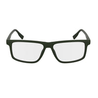 Lacoste Eyeglasses Rectangle Full Rim, Matte Green Frame and Clear Demo Lenses Lens L2959301