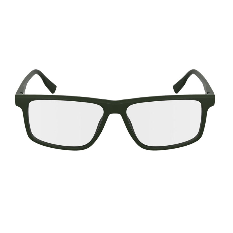 Lacoste Eyeglasses Rectangle Full Rim, Matte Green Frame and Clear Demo Lenses Lens L2959301