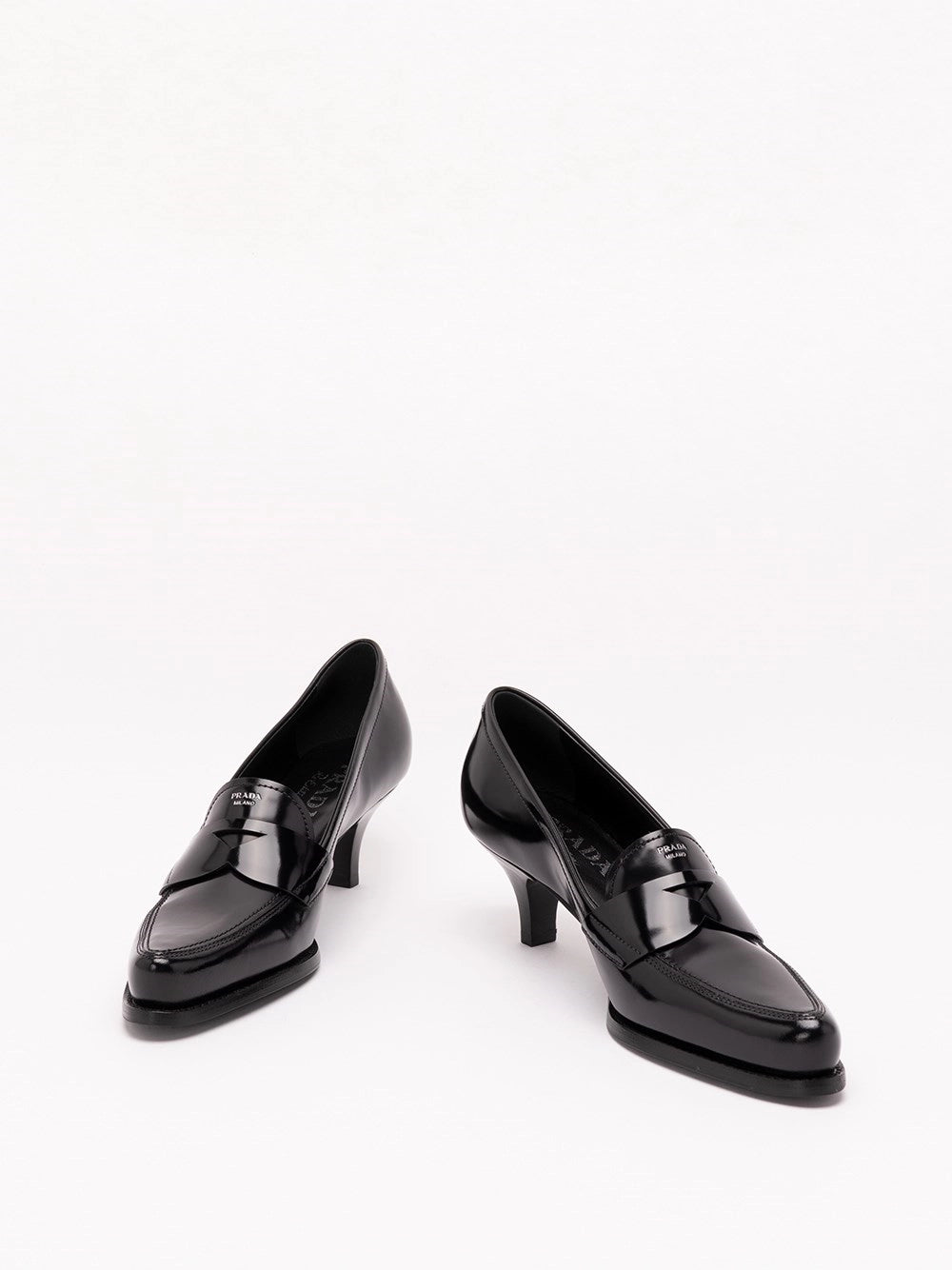 Prada Women Brushed Leather Loafers