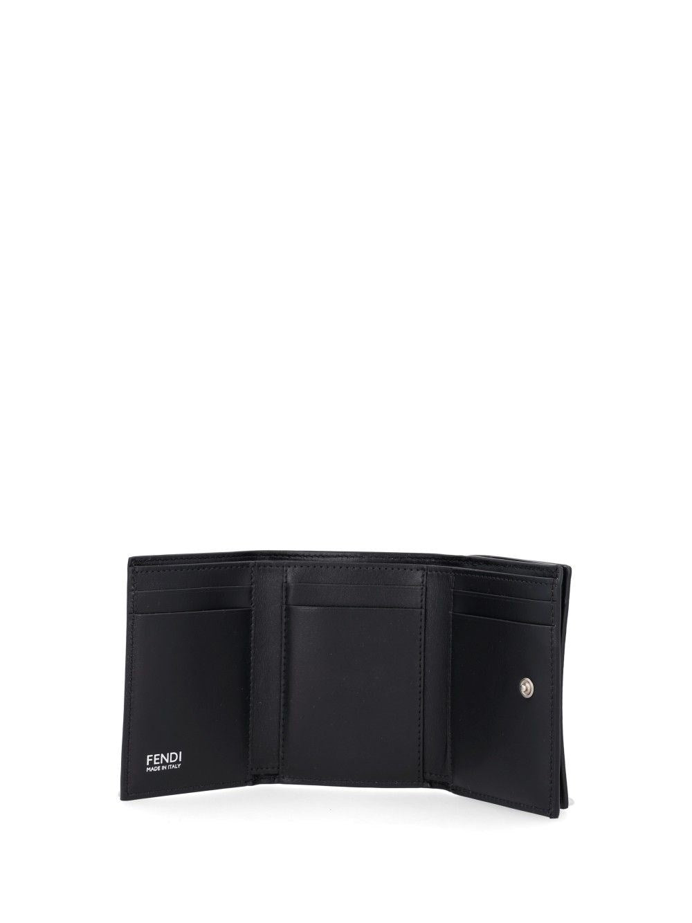 Fendi Fendi Women Mini Trifold Leather Wallet