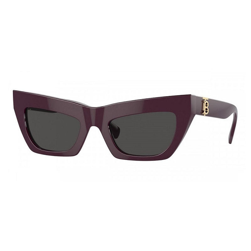 Burberry Sunglasses Cat Eye Full Rim, Bordeaux Frame and Dark Grigio Lens BE4405397987