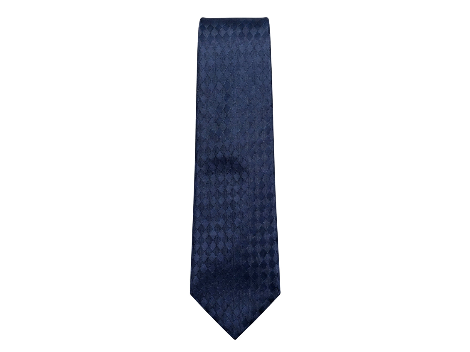 Emporio Armani Night blue Diamondweave pattern 62% Polyester, 38% Silk Mens Tie