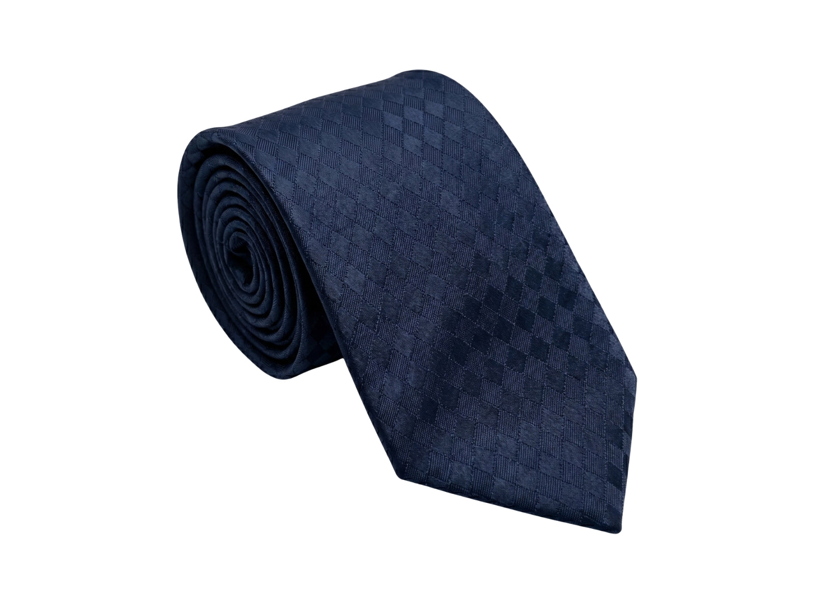 Emporio Armani Night blue Diamondweave pattern 62% Polyester, 38% Silk Mens Tie