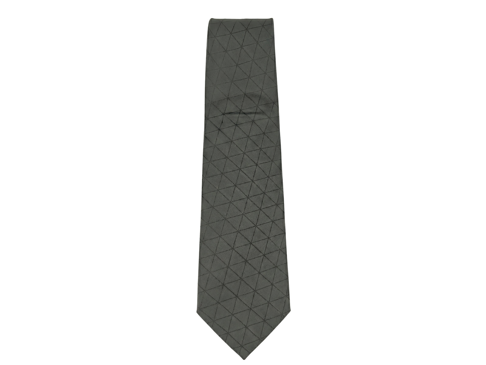 Emporio Armani Black Geometric 100% Silk Mens Tie