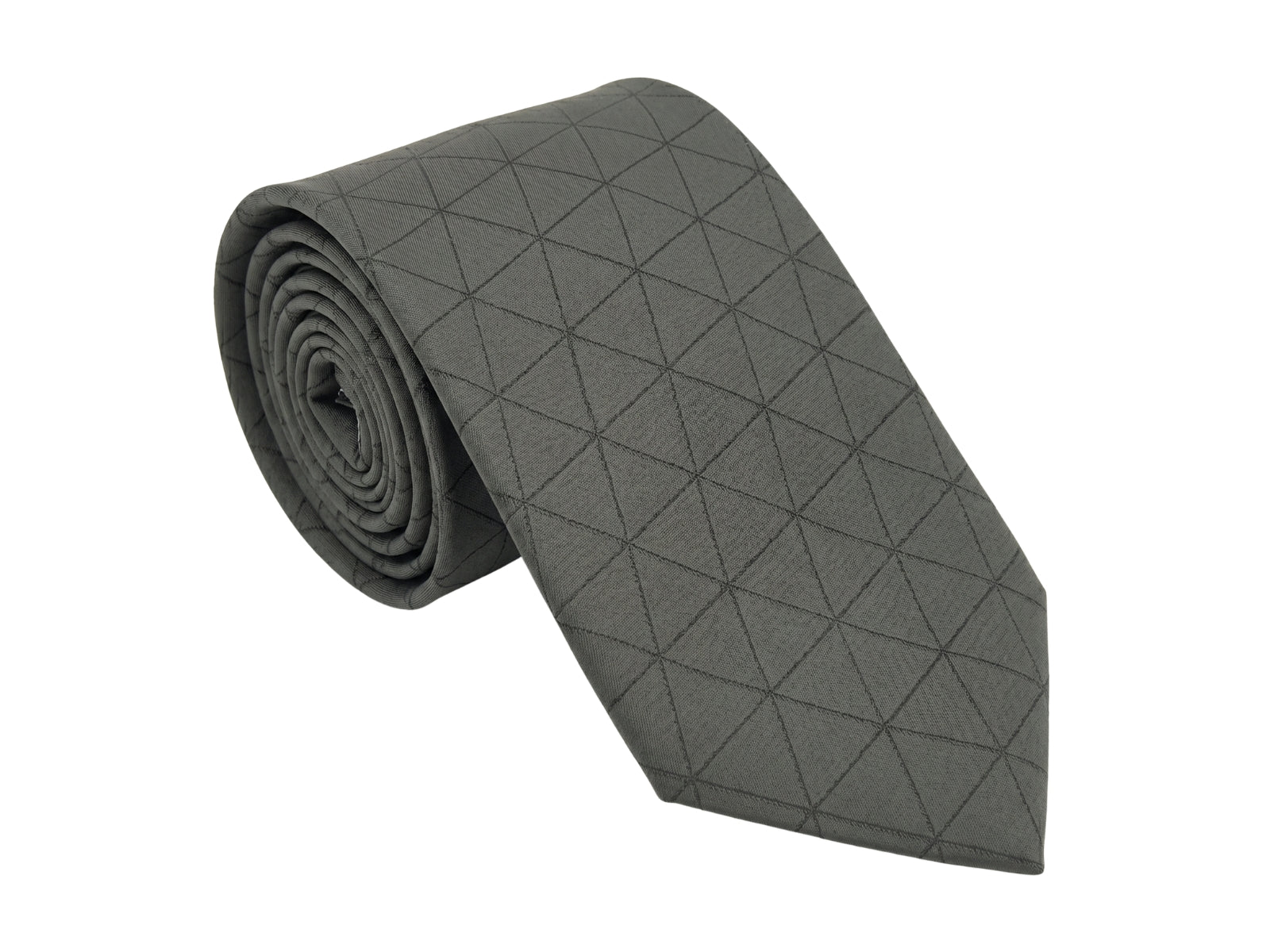Emporio Armani Black Geometric 100% Silk Mens Tie