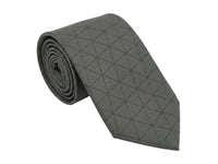 Emporio Armani Black Geometric 100% Silk Mens Tie