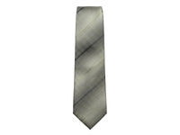 Emporio Armani Striped Tan Green 100% Silk Mens Tie