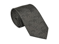 Emporio Armani Black Swirls 100% Silk Mens Tie