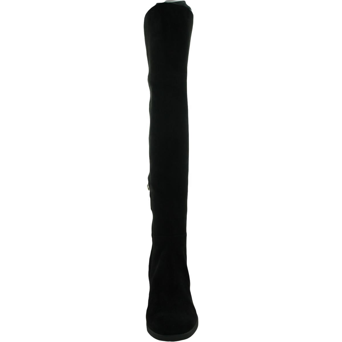 Pam Womens Zipper Ribbed Knit Over-The-Knee Boots
