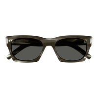 Saint Laurent Sunglasses Square Full Rim, Transparent Frame and Green Lens SL402008
