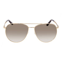 Salvatore Ferragamo Sunglasses Aviator Full Rim, Dark Gunmetal Frame and Blue Lens SF157S015