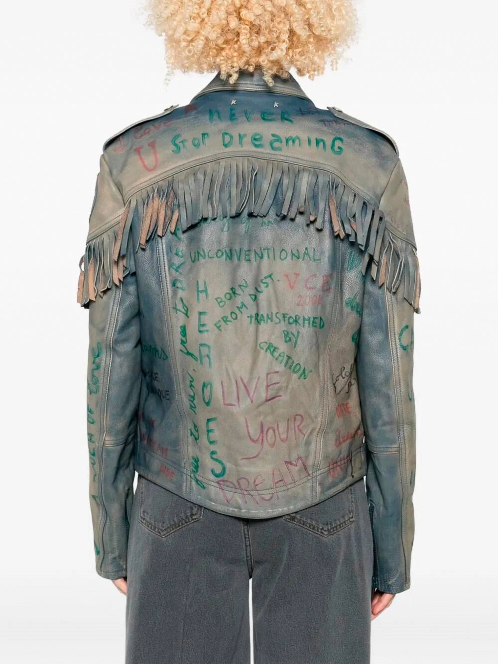 Golden Goose Women `Journey` Full Zip Jacket `Olimpia` Lettering