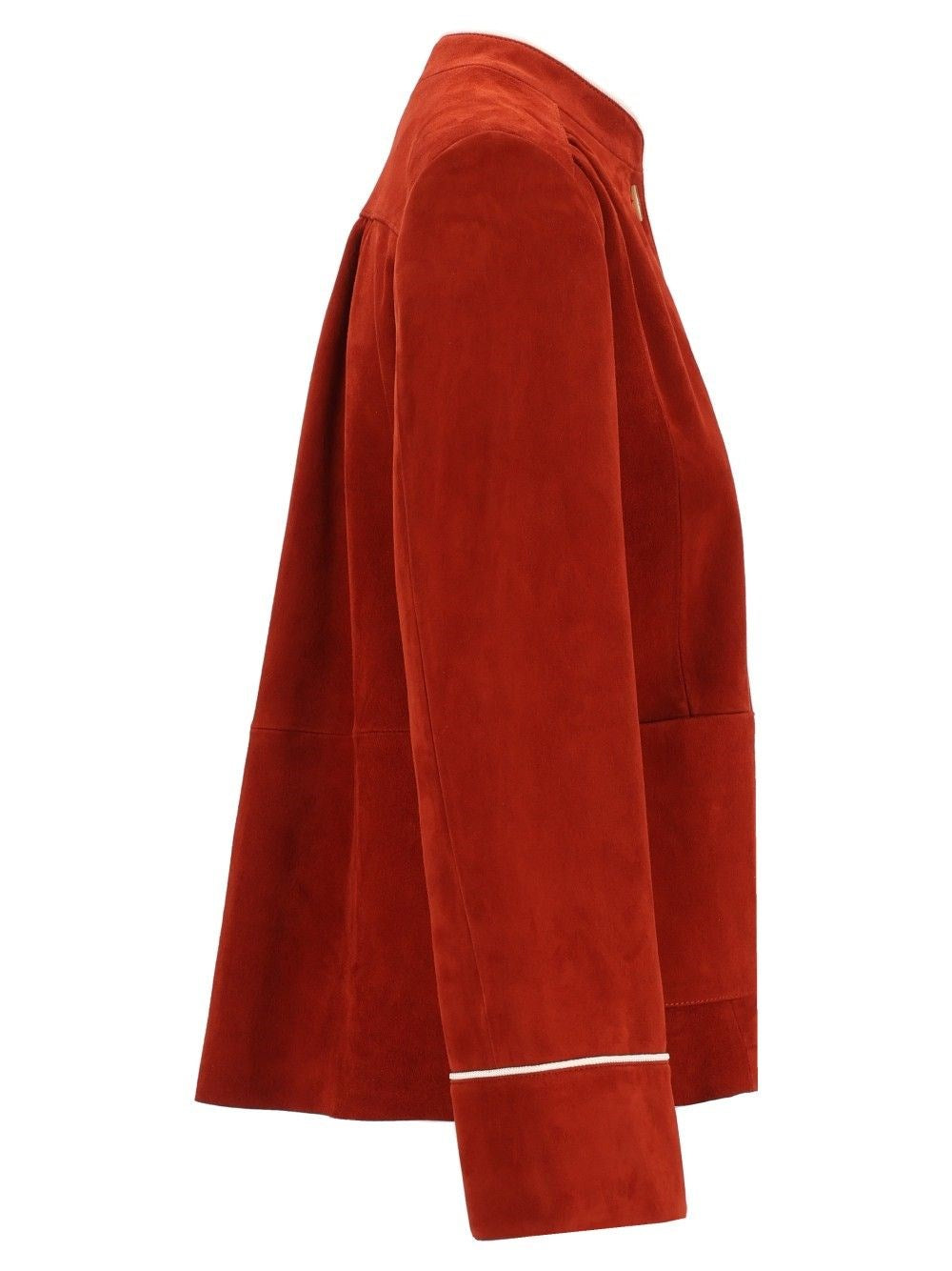 Forte_Forte Women Suede Band Collar Jacket