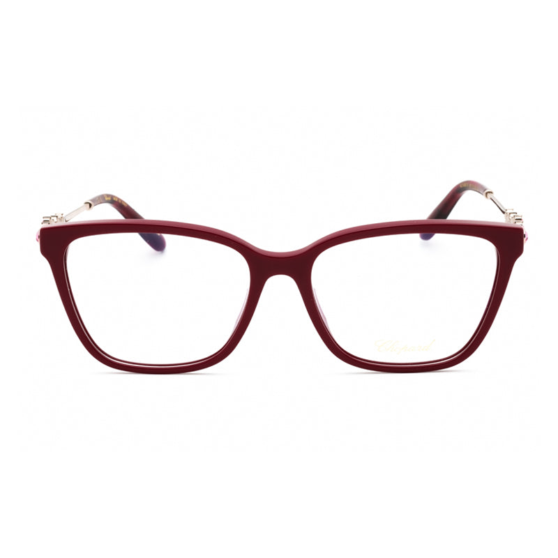 Chopard Eyeglasses Square Full Rim, Red Frame and Clear Demo Lenses Lens VCH361S08LA