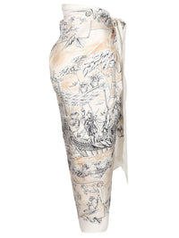 Ferragamo Women Pareo With "Travel" Print