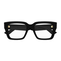 Bottega Veneta Bottega Veneta Eyeglasses Square Full Rim, Black Frame and Clear Demo Lenses Lens BV1153O005