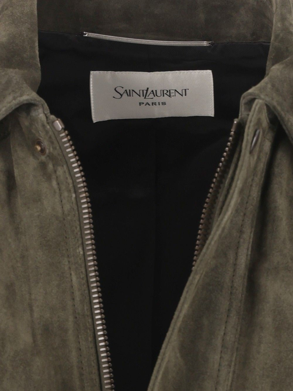 Saint Laurent Men Vintage Split Leather Bomber Jacket
